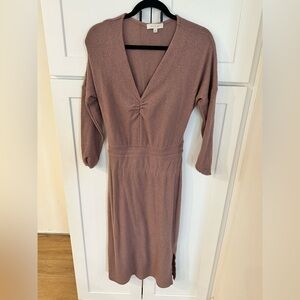 eri + ali Mauve Knit Midi Dress – Size S